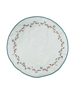 Klassisk broderet juletræstæppe - 120cm