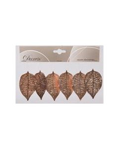 Kobber blade til pynt 6 stk.