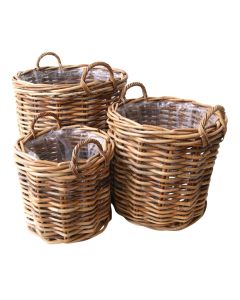 Aafod Plante Kurv Mega Natur M. Plast H45xØ46cm