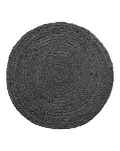 Dækkeserviet jute Ø38cm - Mørkegrå