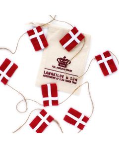 Langkilde & Søn flagranke med 10 små Dannebrogsflag