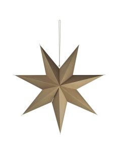 Stjerne t/ophæng papir natur 7-kantet Ø:90 cm