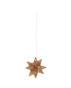 Stjerne til ophæng lille flettet Stella 6stk - Natur