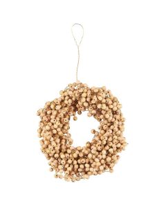 Krans m/træperler håndlavet