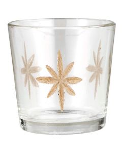 Hyacintvase konisk mundblæst m/rattanflet