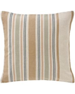 Ib Laursen Pudebetræk 50x50cm - Linea m/mustard og lyserøde smalle striber