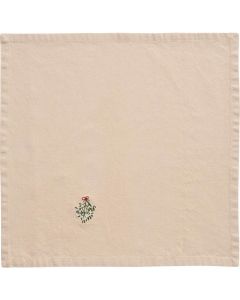 Stofserviet Tradition m/mistelten hørfarvet