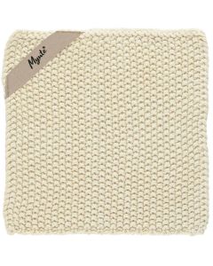 Grydelap Mynte Strikket - Latte