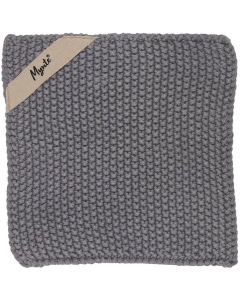 Grydelap Mynte Strikket - Mørkegrå