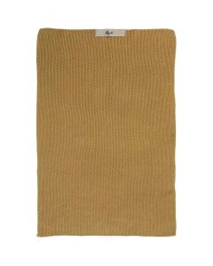 Håndklæde Mynte Strikket 40x60cm - Mustard