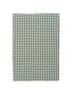 Viskestykke Loui mørkegrøn m/naturfarvede små tern