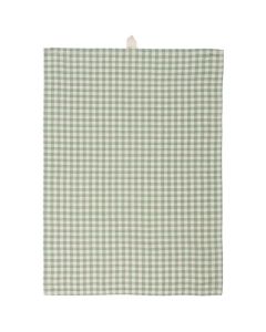 Viskestykke Erik støvgrøn m/naturfarvede små tern