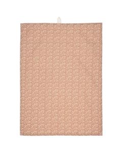 Viskestykke Beate malva m/hvide og gule blomster