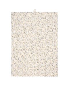 Viskestykke Mille hvid m/multifarvede blomster