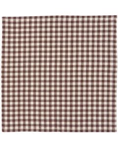 Stofserviet Thor mørkebrun m/naturfarvede små tern