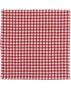 Stofserviet Asta rød m/naturfarvede små tern