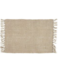 Dækkeserviet m/frynser natur jute