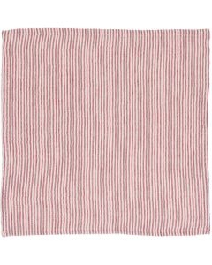Stofserviet dobbeltvævet rød/hvid stribet