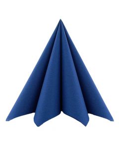 Mank stofligende serviet - 40x40cm - 50stk Mørkeblå