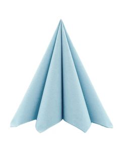 Sovie home tekstil serviet  - 40x40 cm - 12 stk lyseblå