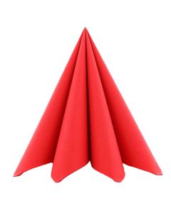 Sovie stofligende serviet 40x40cm - 12stk Rød