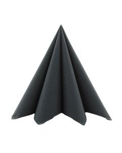 Sovie Stofligende Serviet 40x40cm 12stk – Sort