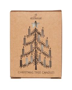 Æske m/12 kertelys hvid stearin svanemærket