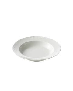 Aida Groovy Porcelæn Suppetallerken 22cm - Hvid