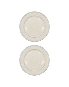 Nicolas Vahé Bistro Middagstallerken 2stk - Hvid / Blå