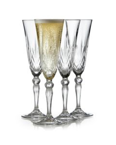 Lyngby Krystal Melodia Champagneglas 16 cl 4 stk