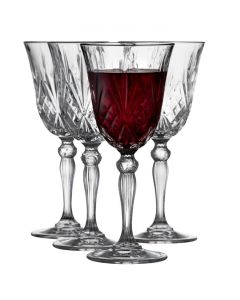 Lyngby Krystal Melodia Rødvinsglas 27 cl 4 stk