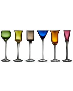 Lyngby Snapseglas 6 stk. ass. farver