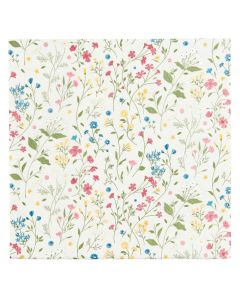 Ib Laursen Middagsserviet 3-lags 50stk - Sort Blomsterkrans