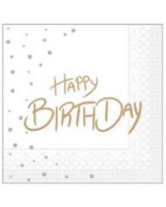 Sovie Frokostserviet 3-lags 20stk - Happy Birthday