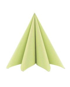 Mank stofligende serviet - 40x40cm - 50stk Æblegrøn