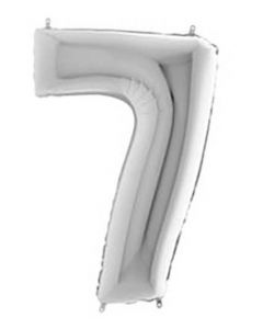 Ballon tal sølv nr.7 - 65cm