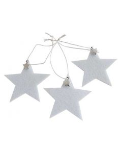 Filtstjerne hvid - 3 stk