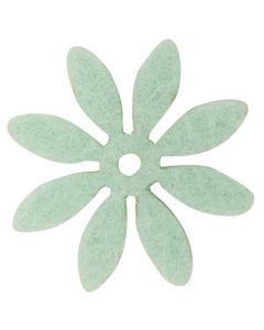 Blomst filt Ø3cm 18stk - Mint