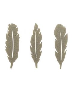 Fjer filt 48stk - Grå