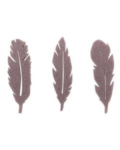 Fjer filt 48stk - Violet