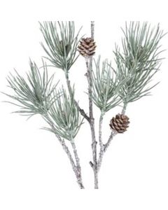 Fyr gren m/kogler støvet grå 72cm
