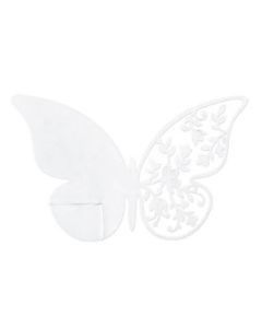 Glaskort Sommerfugl Blomst - 10stk