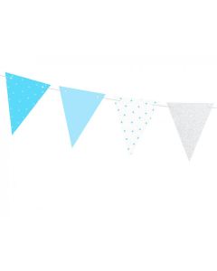 Guirlande blå mix vimpler