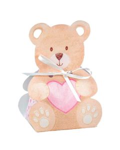 Æske Bamse Lyseblå 60x35x100mm - 10stk