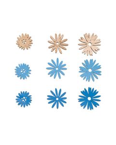 Træblomster Blå/Natur - 18 stk