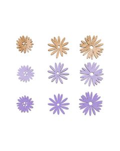 Træblomster Lilla/Natur - 18 stk