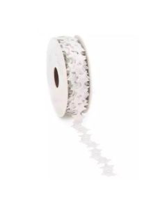 Luster Star bånd stjerner 5m - Hvid