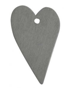 Hjerte i træ - Grå