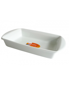 Ildfast fad 42,8x24cm - Hvid