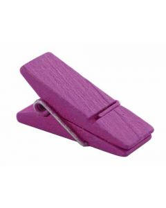 Klemme i træ 12stk - Aubergine